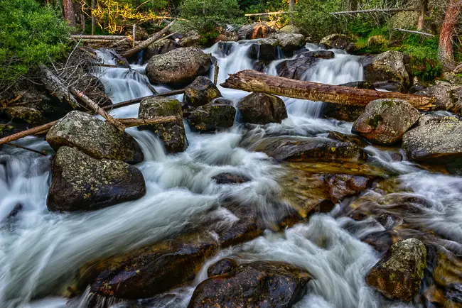 Wild Basin Trail to Calypso Cascases in Rocky Mountain National Park